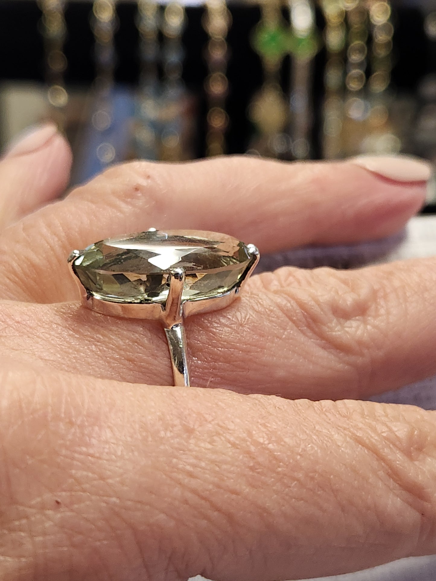 Prasiolite (Green Amethyst) Ring