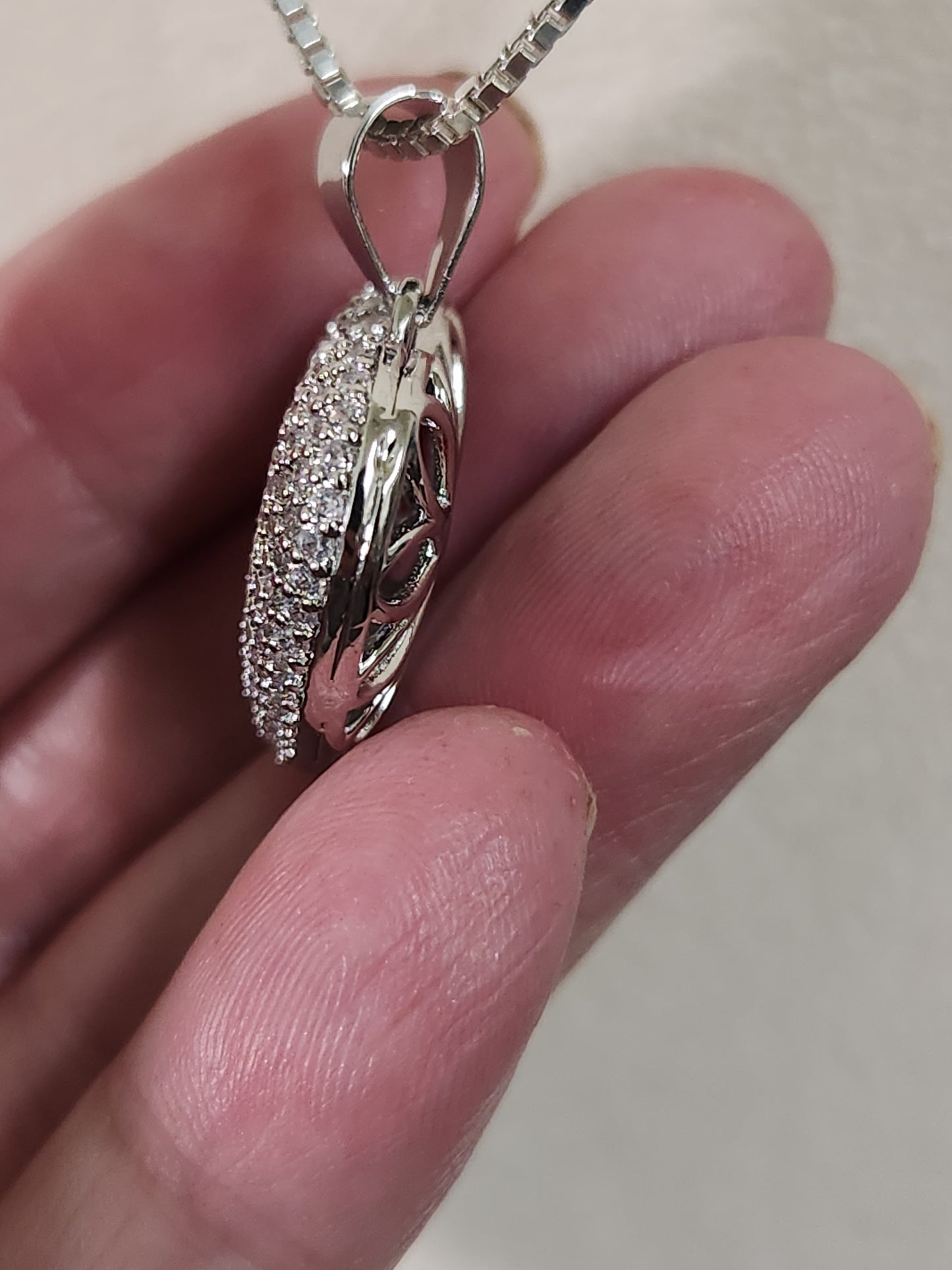 Puffed Pave Necklace