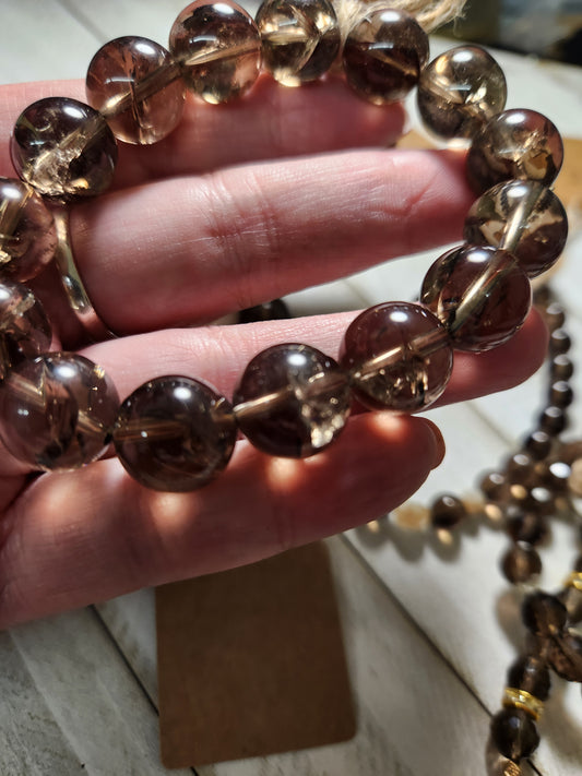 Rainbow Smokey Quartz Bracelet