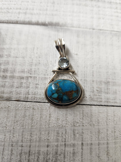 Mojave Copper Turquoise Pendant