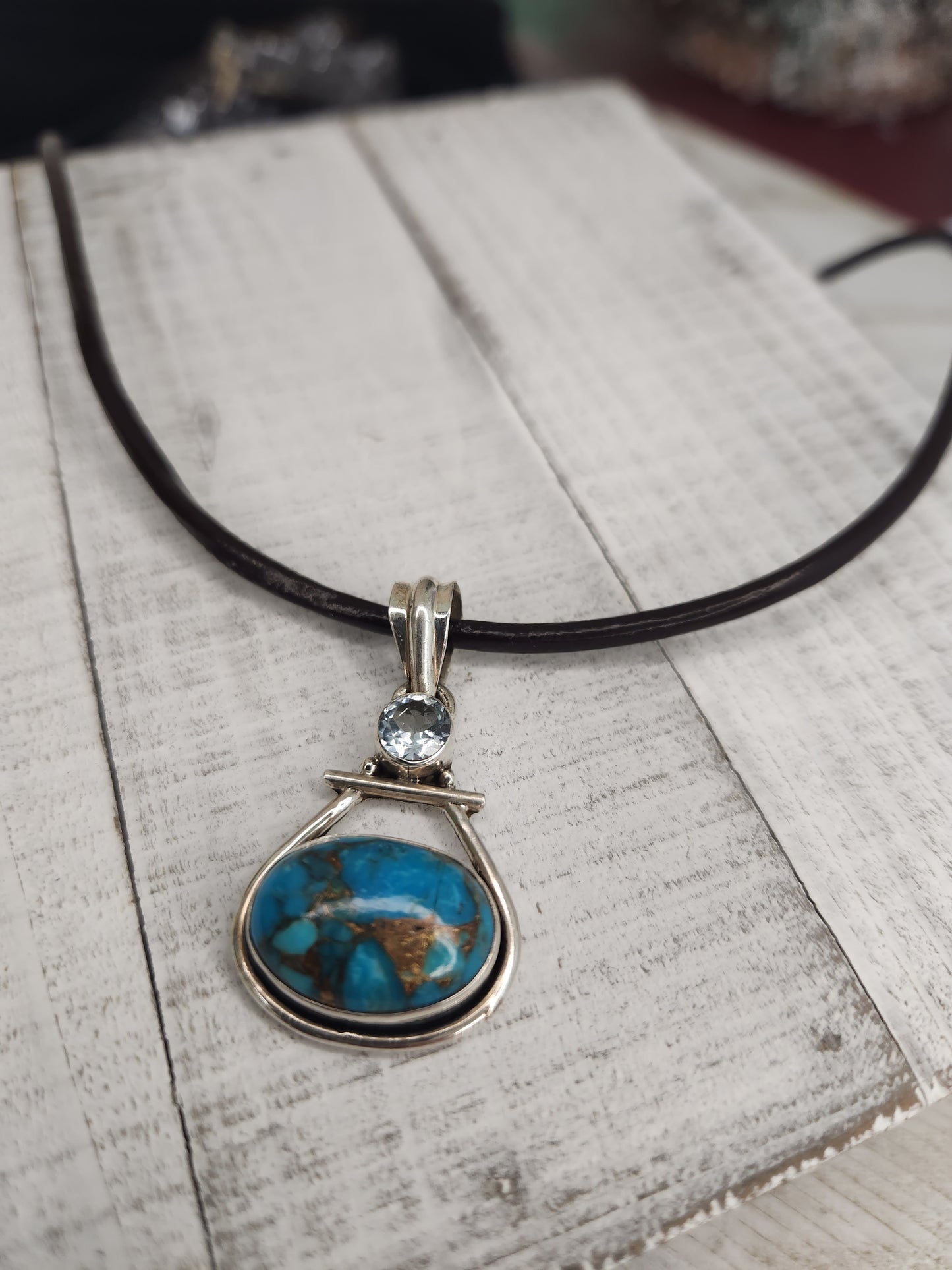 Mojave Copper Turquoise Pendant