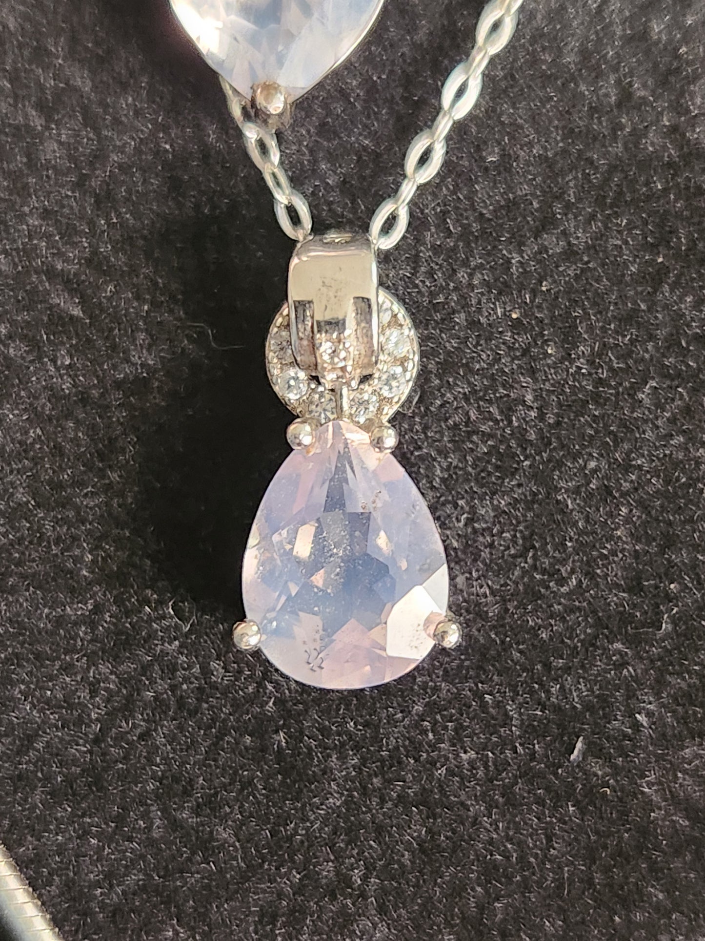 Lavender Rose (Moon) Quartz Necklace