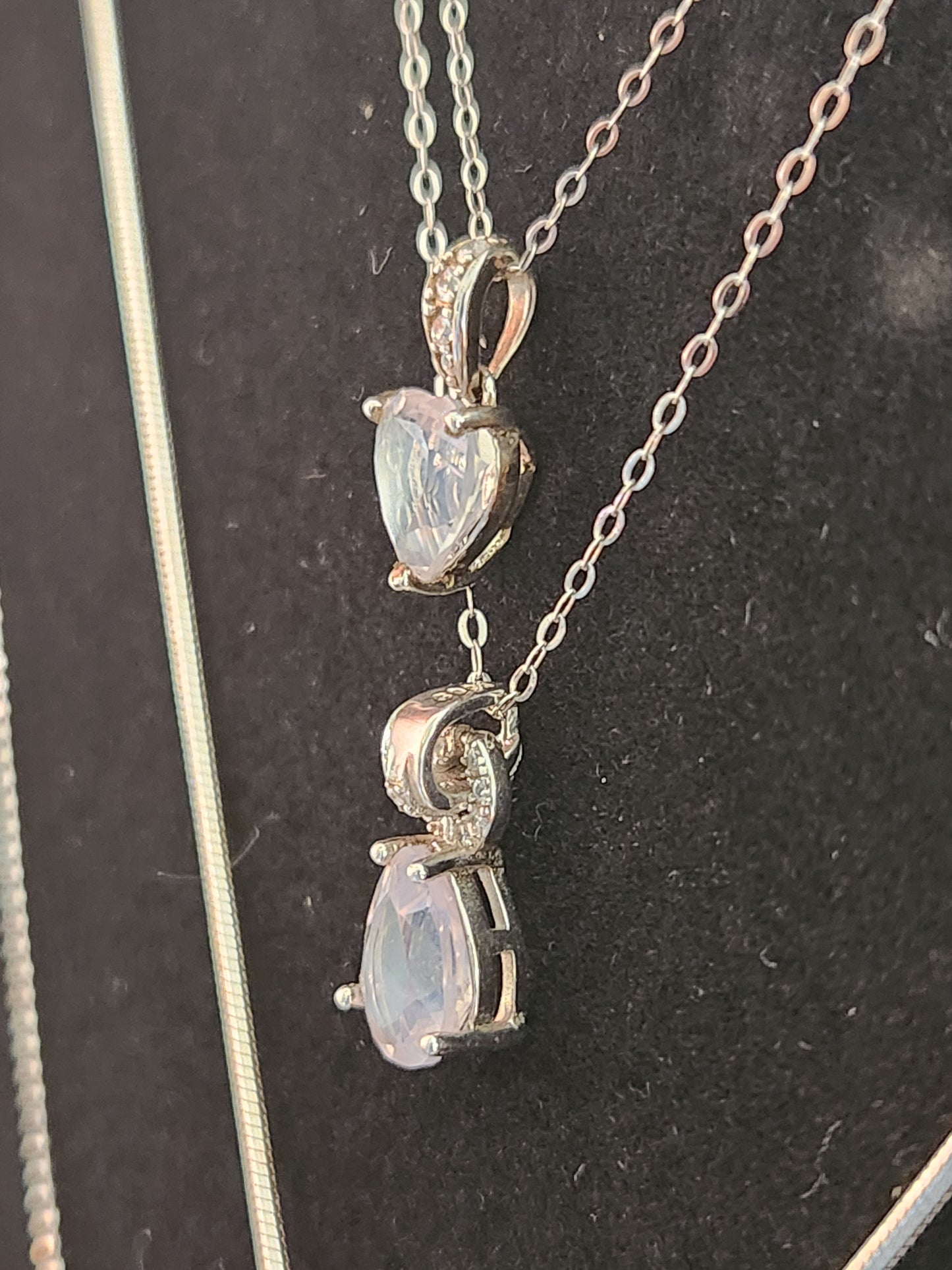 Lavender Rose (Moon) Quartz Necklace