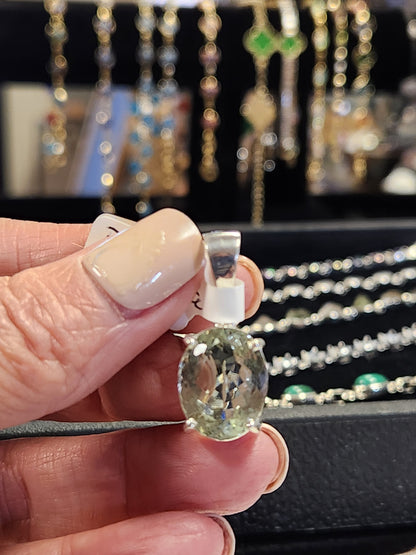 Prasiolite (Green Amethyst) Pendant
